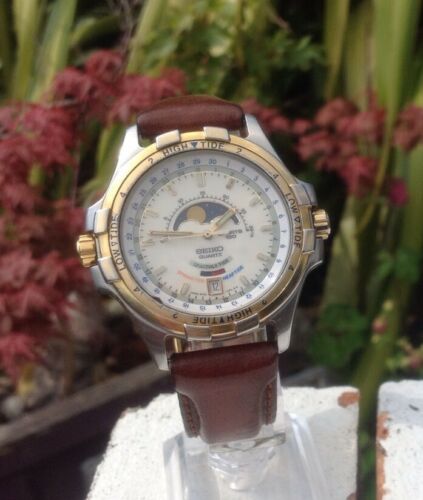 Vintage SEIKO 6F24 7010 - Tide Moonphase - Sports 150 Wrist Watch |  WatchCharts
