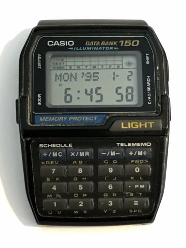 Philadelphia Army buffet Vintage CASIO 150 Data Bank Calculator Watch DBC-150 | WatchCharts