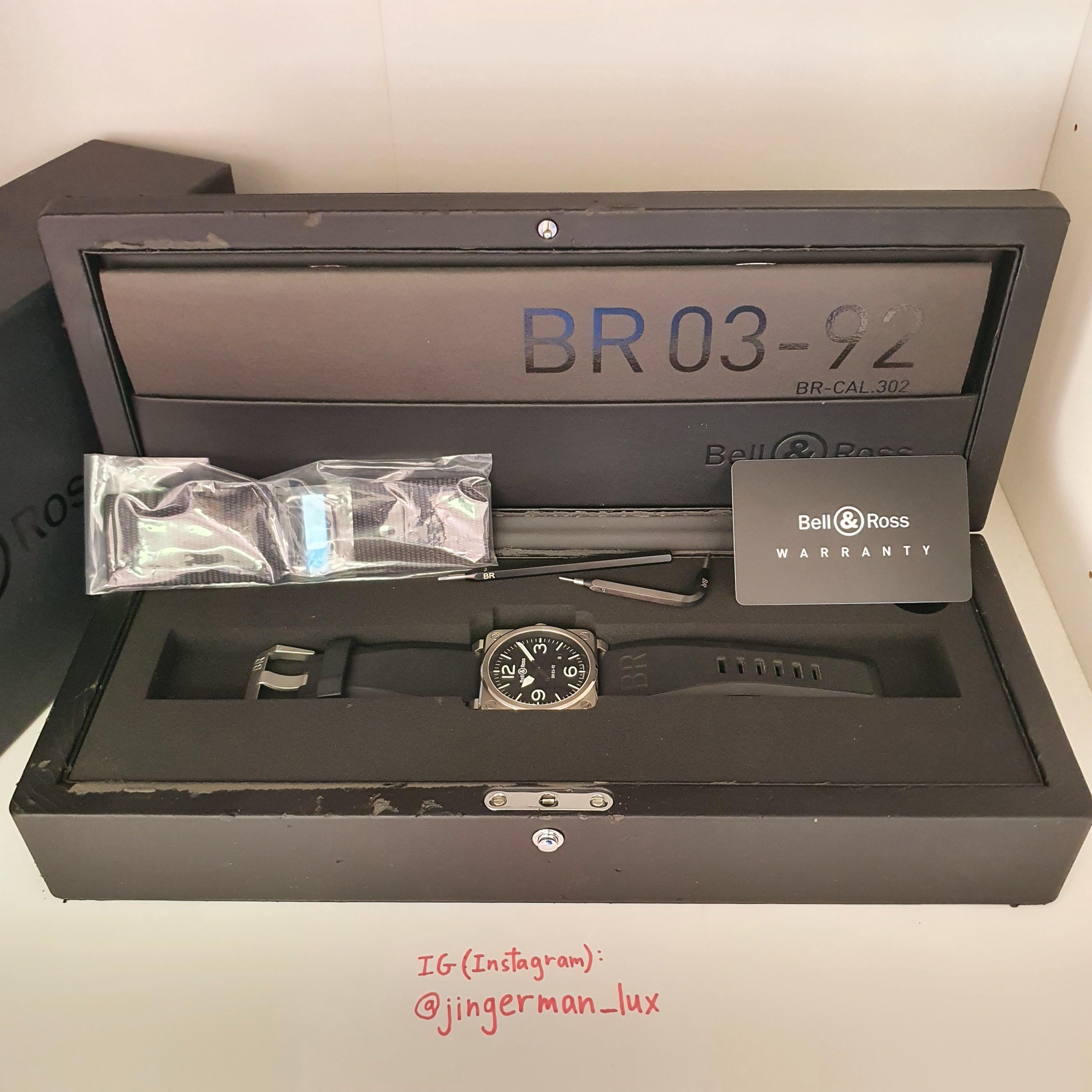 WTS WTT Bell Ross B R BR03 92 42mm Stainless Steel Complete Set