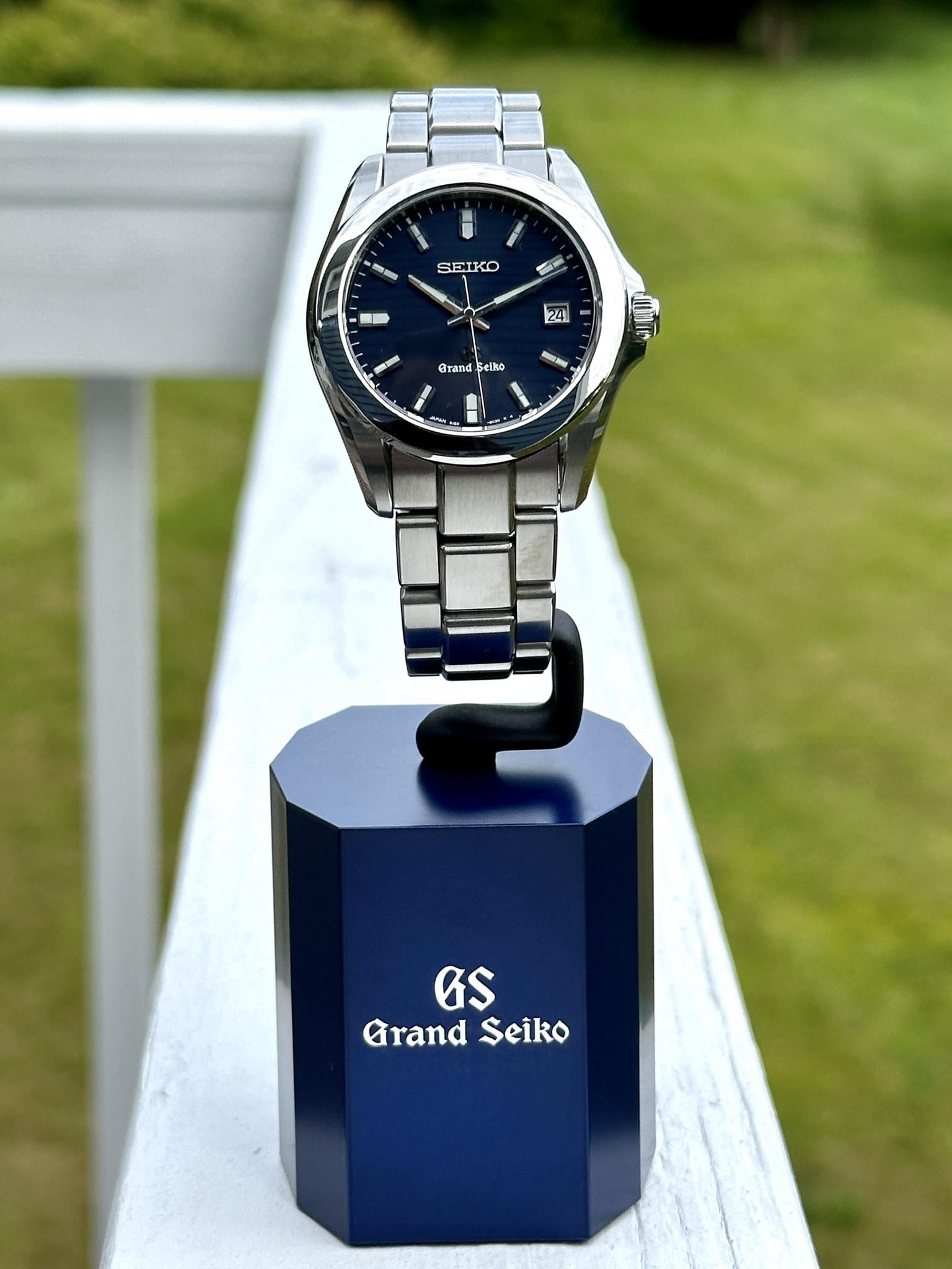 WTS Grand Seiko SBGF019 Navy Blue Brushed Sunburst Dial 8J56