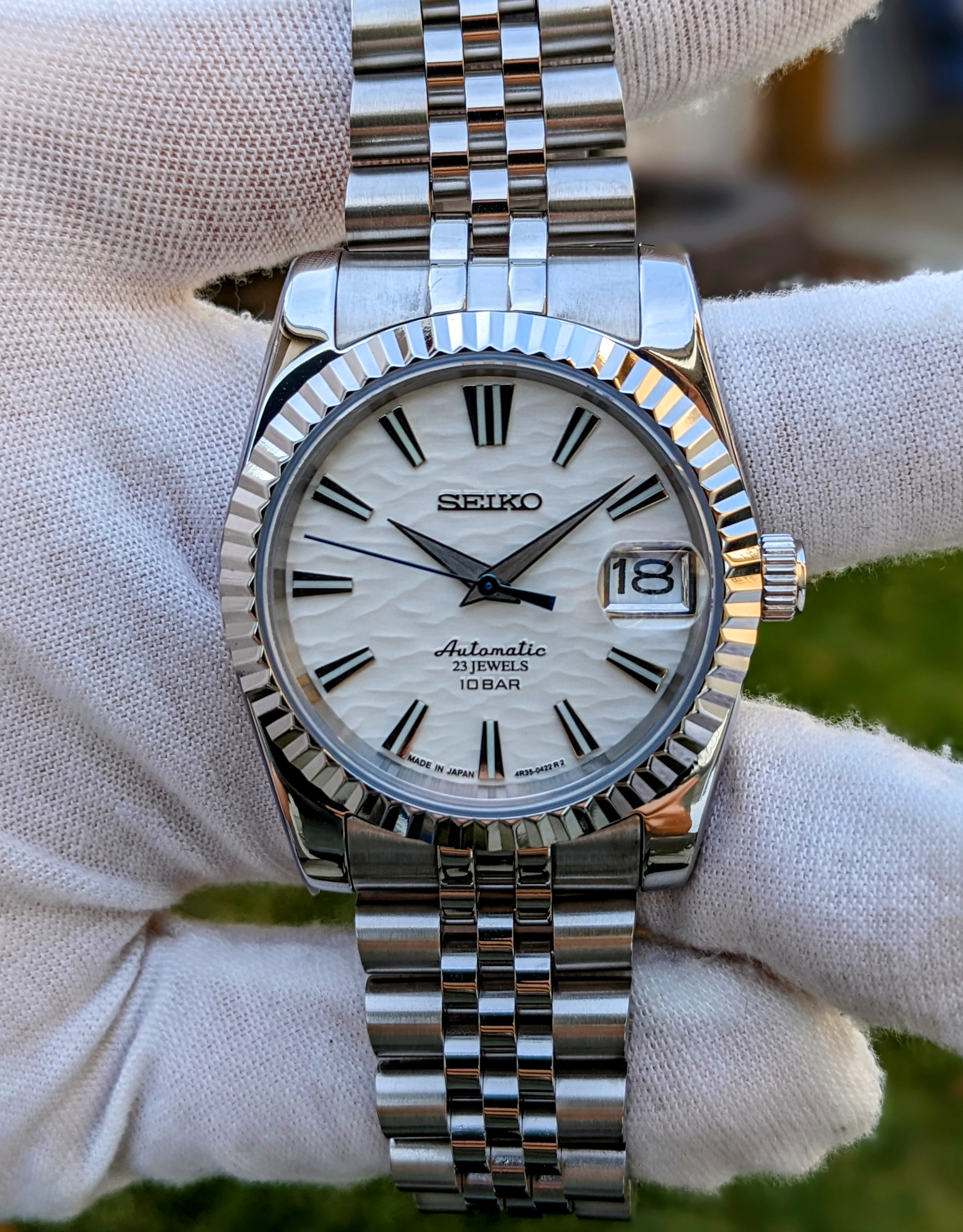 NH35 カスタム mod 36mm ジュビリー デイトジャスト風 WTS] Custom Watch Mod: 