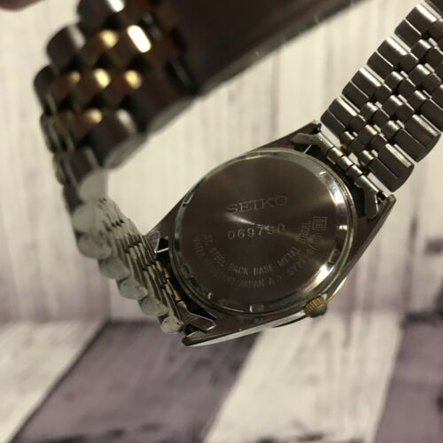 Vintage 1990 SEIKO 5Y23-8A60 B9 Day Date Diamond Quartz Gold