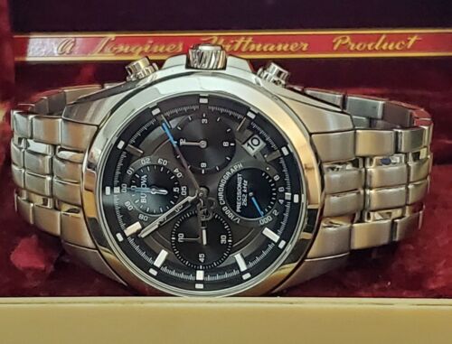 Bulova Precisionist 96B260 Men s Chronograph Stainless Steel Gray Dial Watch WatchCharts Marketplace