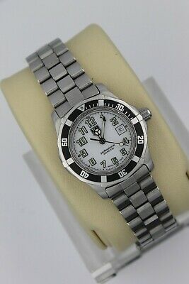 Tag Heuer 2000 WM1311 White SS Watch Womens Professional Black