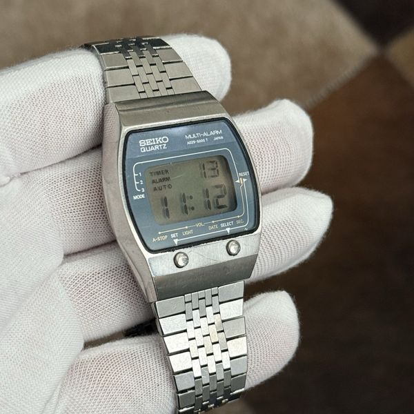 Rare Vintage Seiko Quartz Multi-Alarm A029-5000 Digital Sports Watch ...