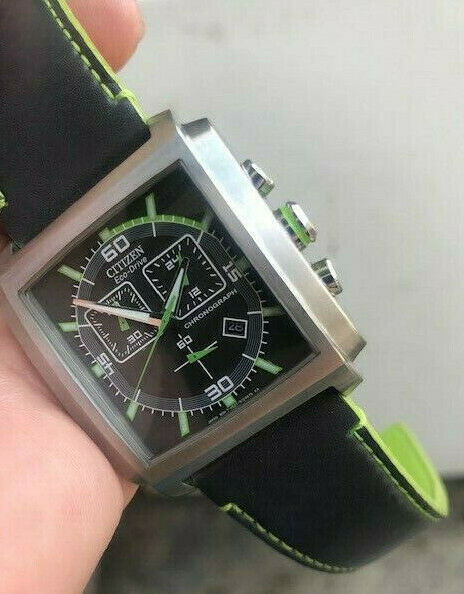 Citizen Watch Eco-Drive H501-S086256 Chrono Green Gray Working