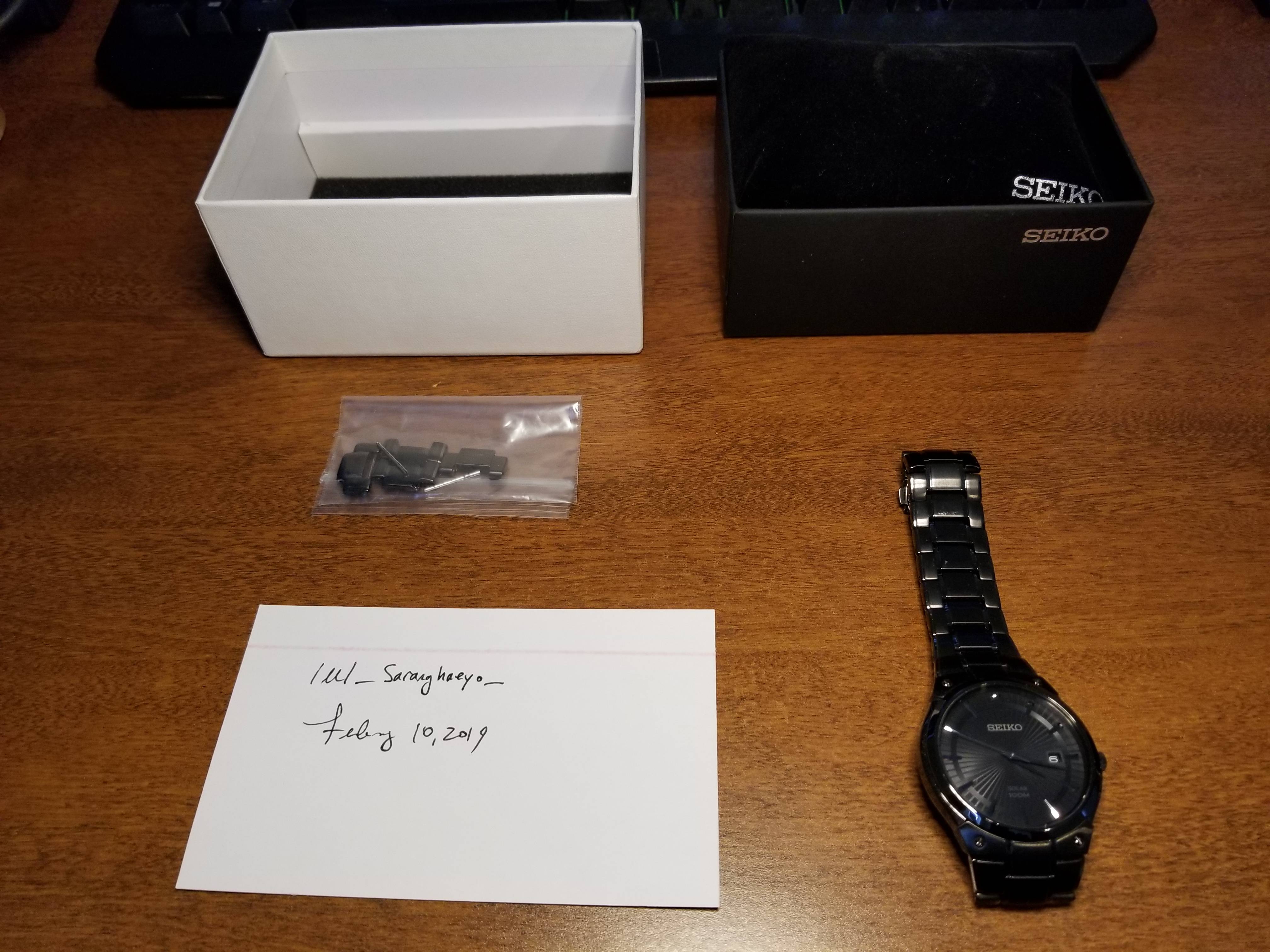 Repost WTS Seiko Men s SNE325 Dress Solar Black Stainless Steel