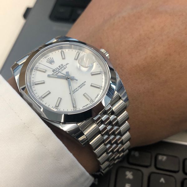 FS: Rolex Datejust 41 126300 white dial with super jubilee mint ...