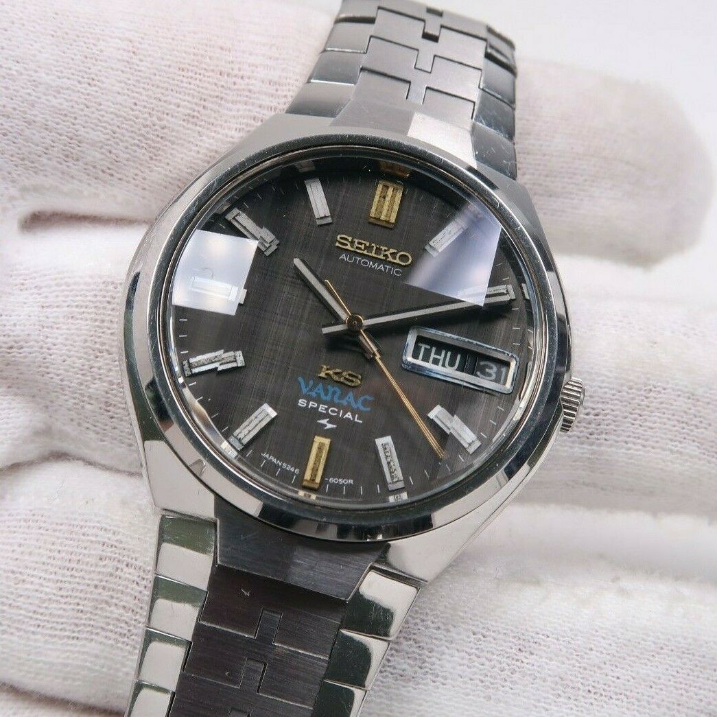 Vintage SEIKO KING SEIKO VANAC 5246-6040 Automatic STAINLESS Mens