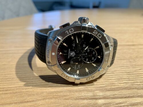 Tag Heuer Aquaracer Black Dial Stainless Steel Mens Watch CAY1110 ...