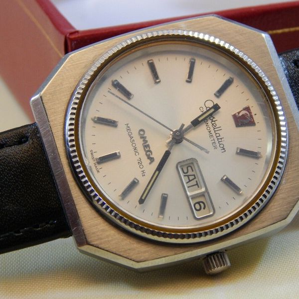 Vintage 1970s Omega Megasonic 720 Hz Constellation Chronometer Mens ...