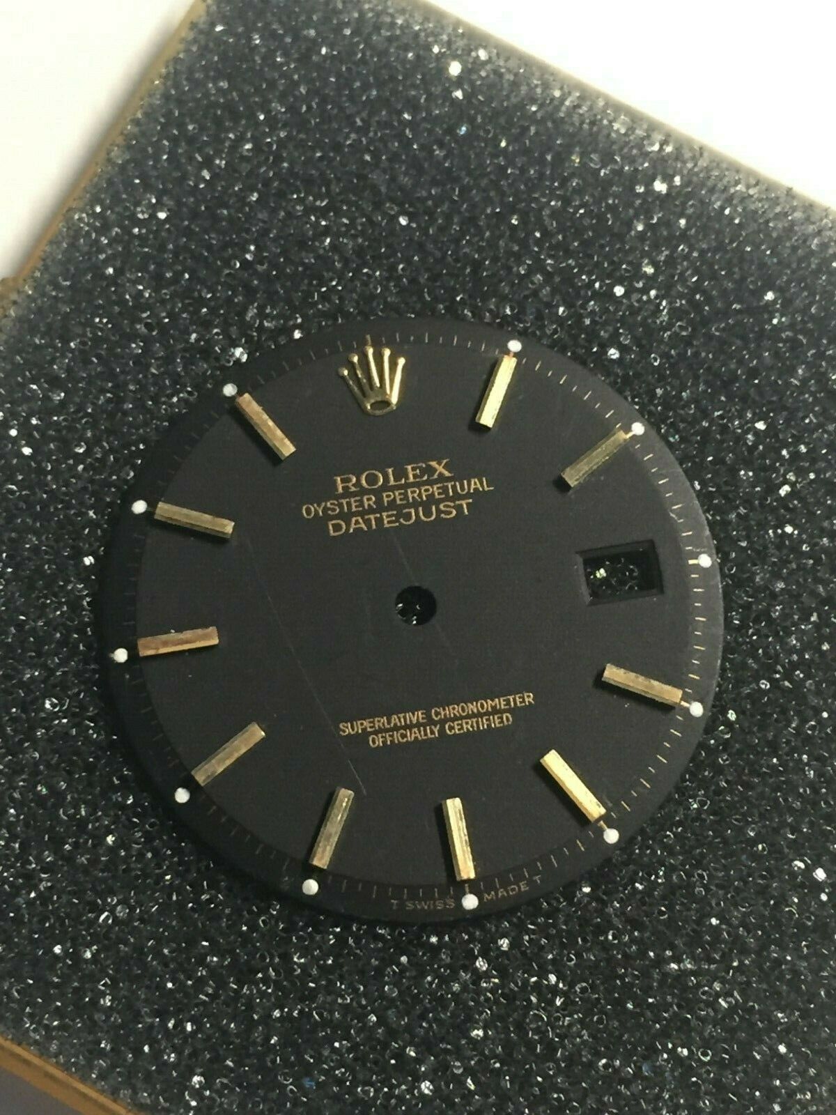 Rolex Black Matte T Swiss Made T Dial For Vintage Datejust Watche 1600 1601 Watchcharts