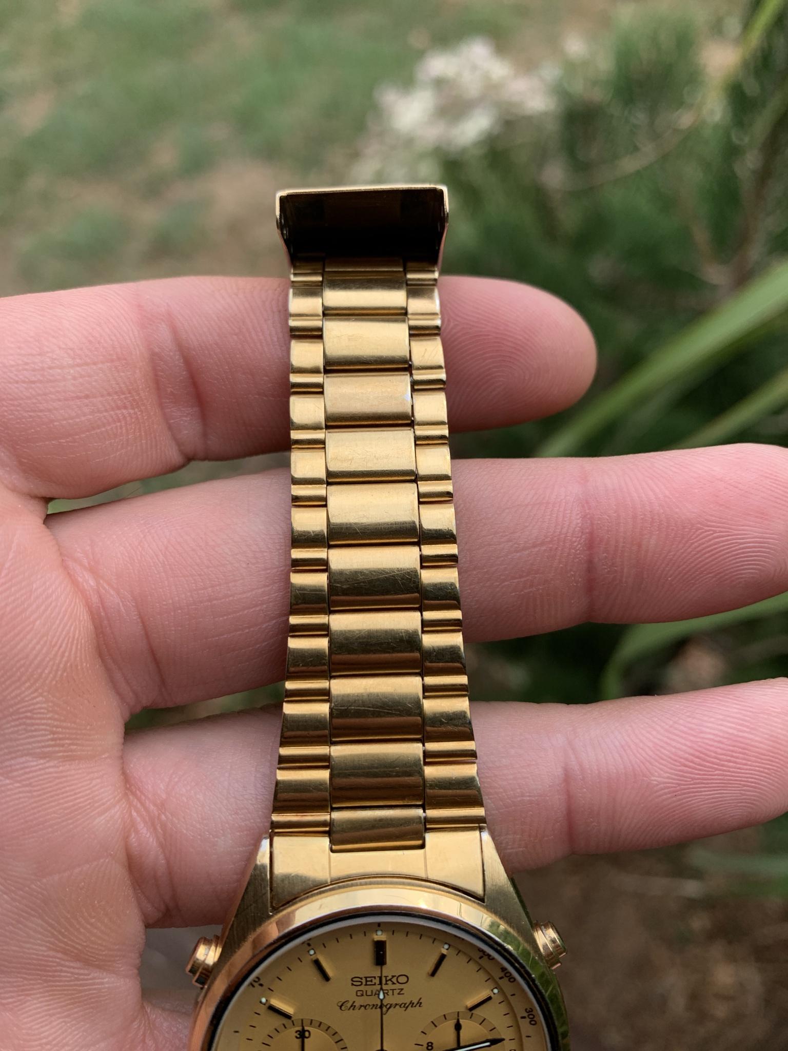 WTS] Seiko 7a28-7029 Quartz Chronograph, Gold-Tone Vintage 1983