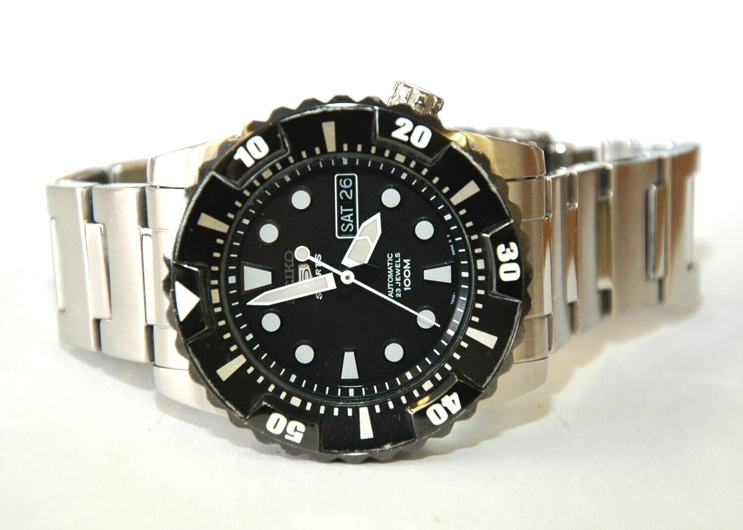 Seiko 5 Sports Dive 100m 7S36-04Z0 23J Black Dial Automatic