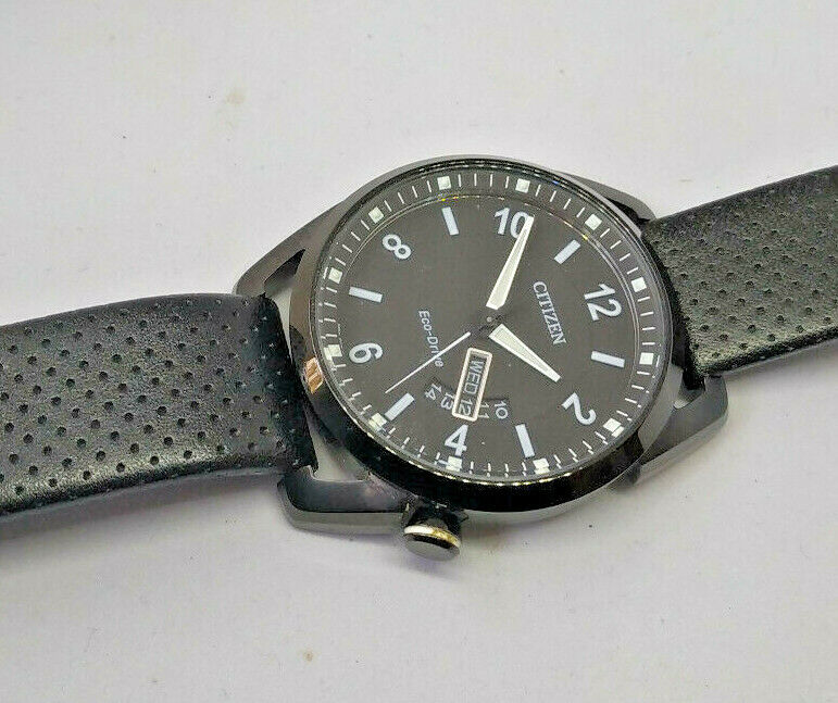 Mens Citizen Eco-Drive Black Dial Date Watch j800-s078288