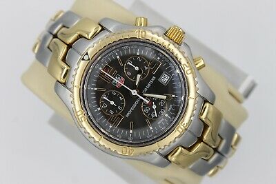 Tag Heuer Watch Mens CT1150.BD0552 Link 18K Gold Black 2 Tone