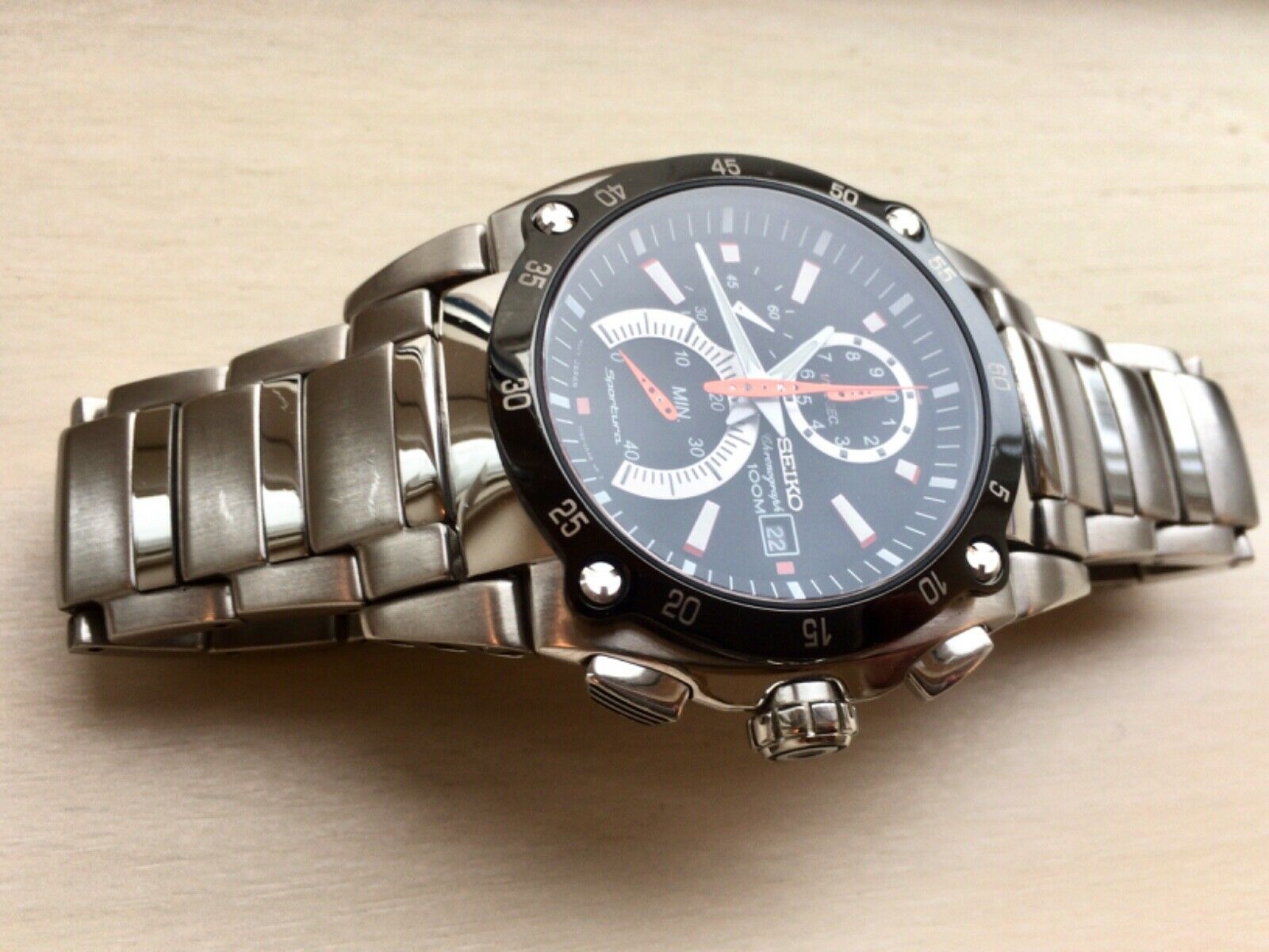 SEIKO SPORTURA CHRONOGRAPH QUARTZ 7T82 0AA0 MEMS WATCH WatchCharts