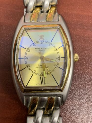 Patek & Roner Collection Stainless Steel Quartz Water Resistant Men\'s Watch Patek & Roner | Accessories | Vintage Patek Roner Sapphire  main image 2