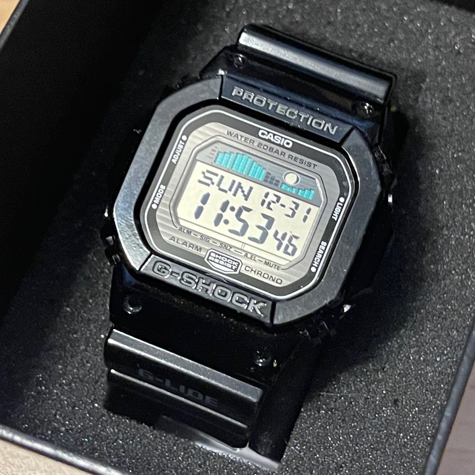 WTS] Casio G-Shock GLX-5600-1 G-Lide Tide & Moon Graph Black Square Digital  Watch 5600 w/Box & Manual | WatchCharts Marketplace