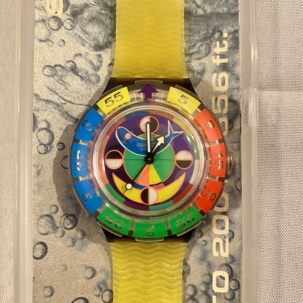 Swatch Scuba Color Wheel SDV101 1994 Vintage Orologio Da Polso Anni 90 swatch-scuba-color-wheel-sdv101-1994-vintage-orologio-da-polso-anni-90