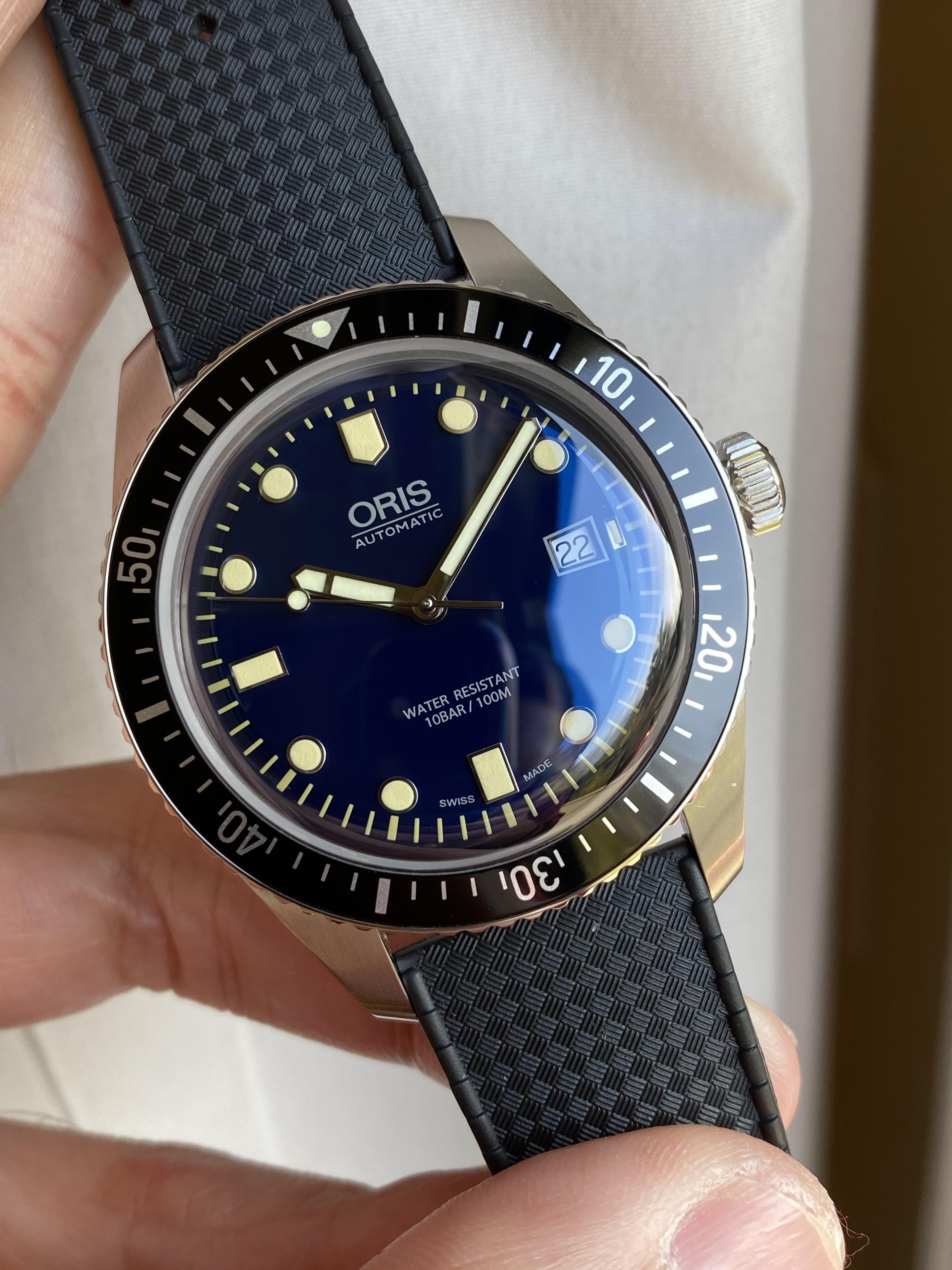 Oris 65 blue dial hot sale