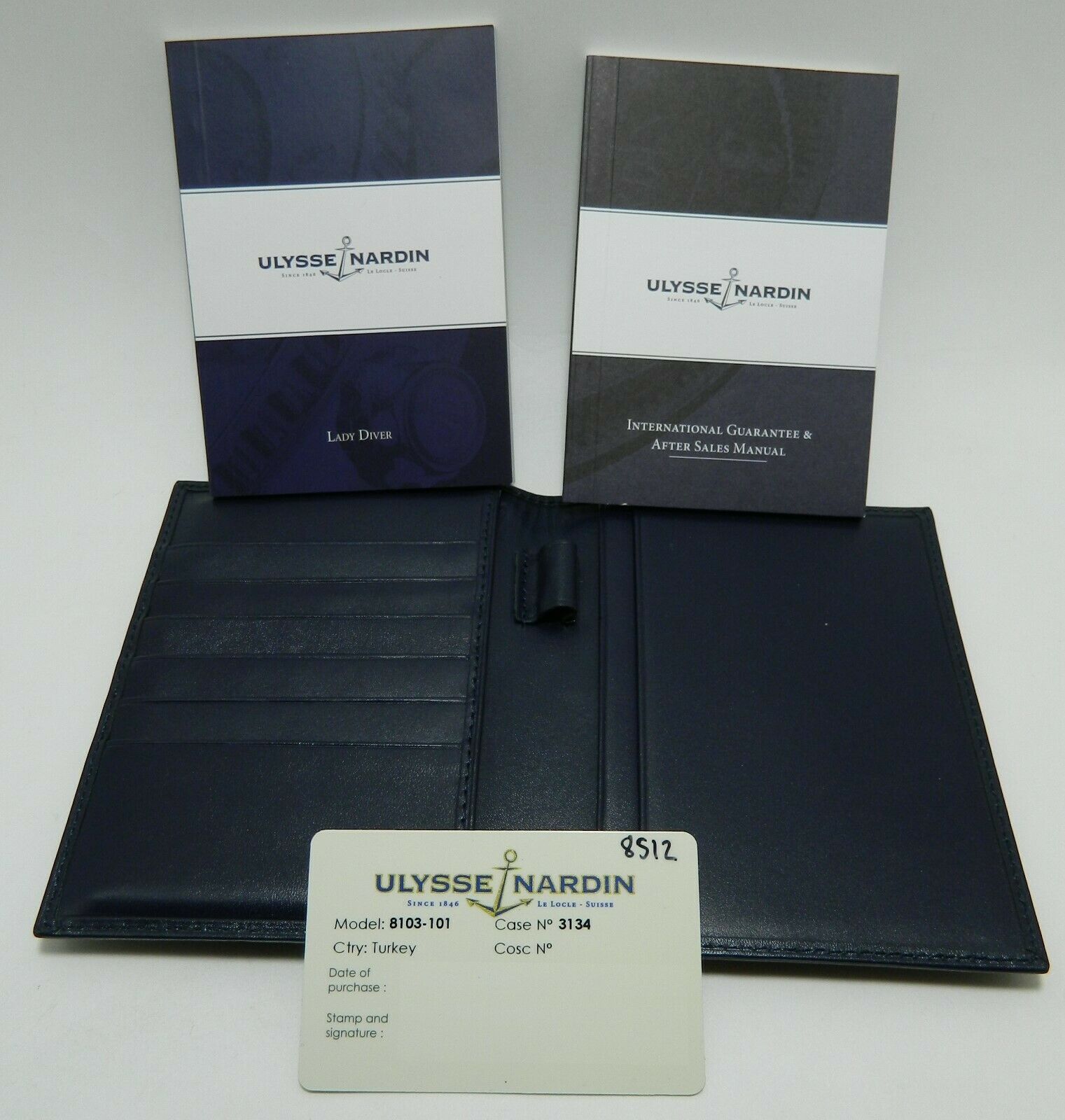 ULYSSE NARDIN Lady Diver Guarantee Certificate Manual Booklet