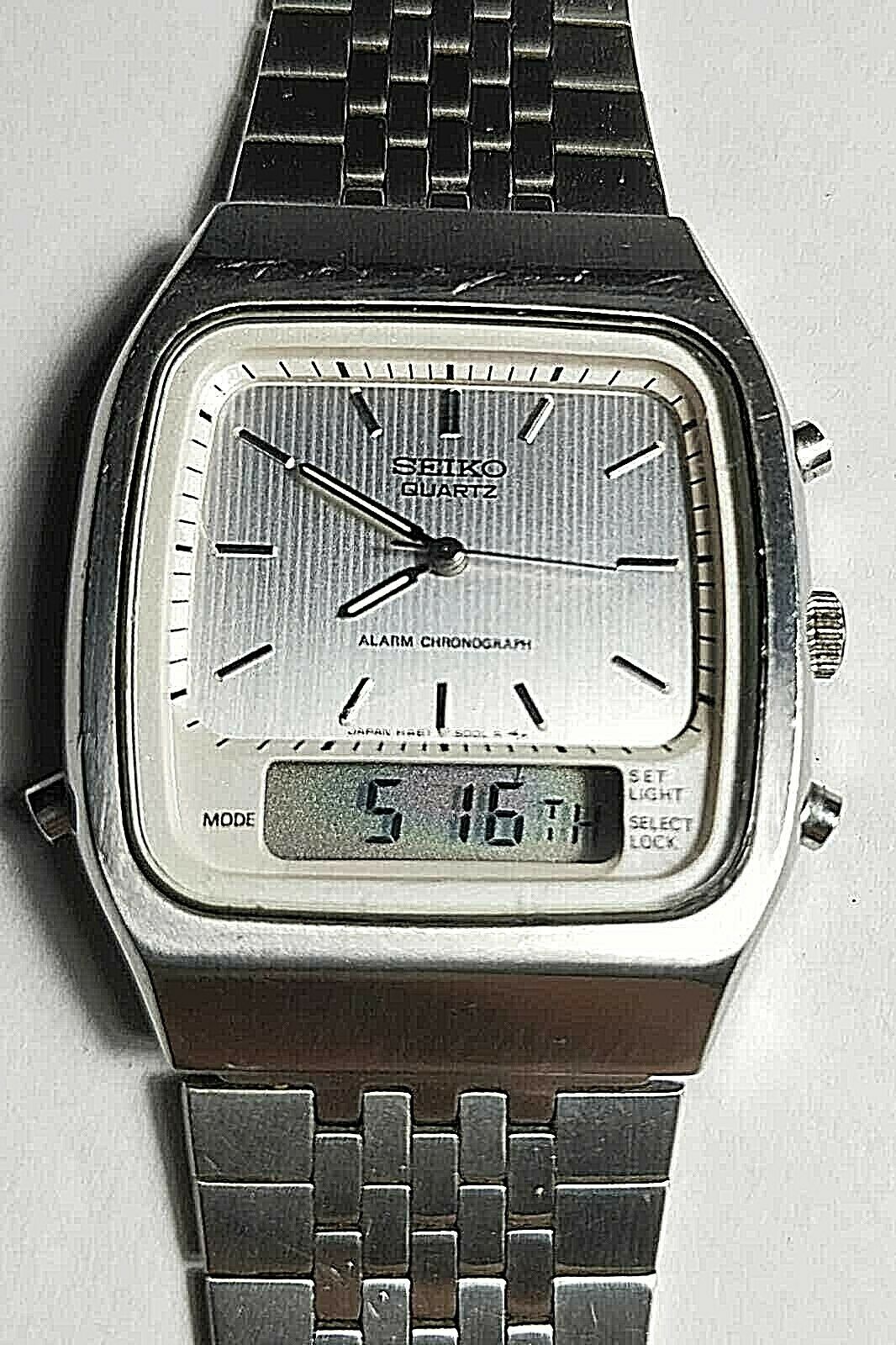 Vintage SEIKO H461 500A Analog Digital Men s Japan Watch