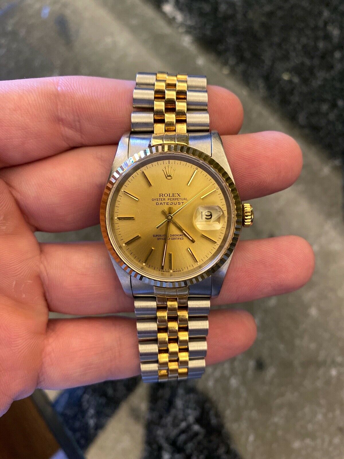 datejust 36mm two tone