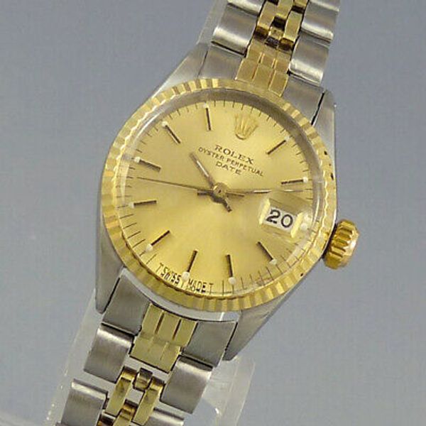 Rolex Oyster Perpetual Date Lady 6517 Stahl/Gold 25mm aus 1968 mit Box ...