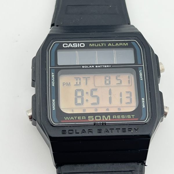 Casio WL-10 Solar Battery Digital Men's Watch Module 617 Made In Japan ...