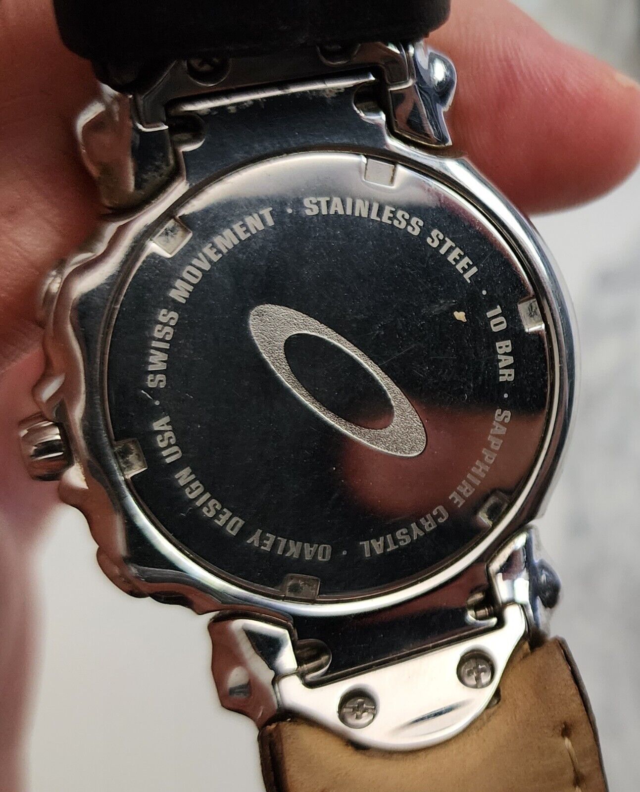 Oakley Jury Watch with Brown Dial, Sapphire Crystal - Leather