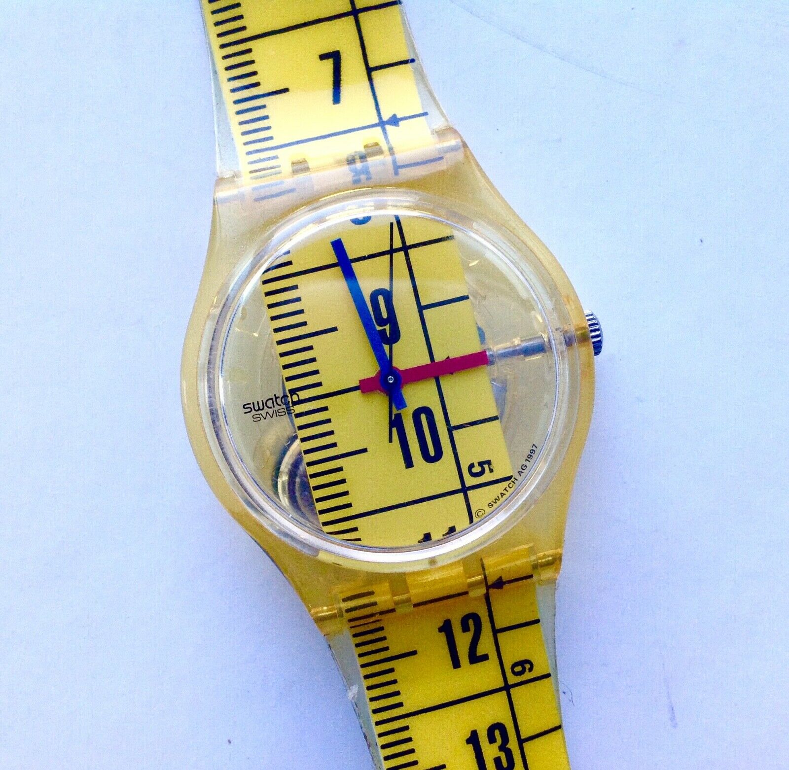 1998 vintage METRICA working SWATCH WATCH tape measure GK263 ruler