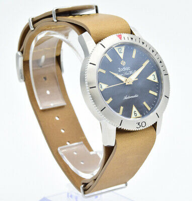 Zodiac Super Sea Wolf Automatic on Brown Leather NATO ZO9207