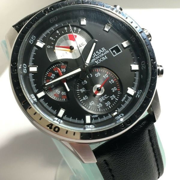 PULSAR By Seiko VD50-X007 Gents CHRONOGRAPH Watch With BLACK 