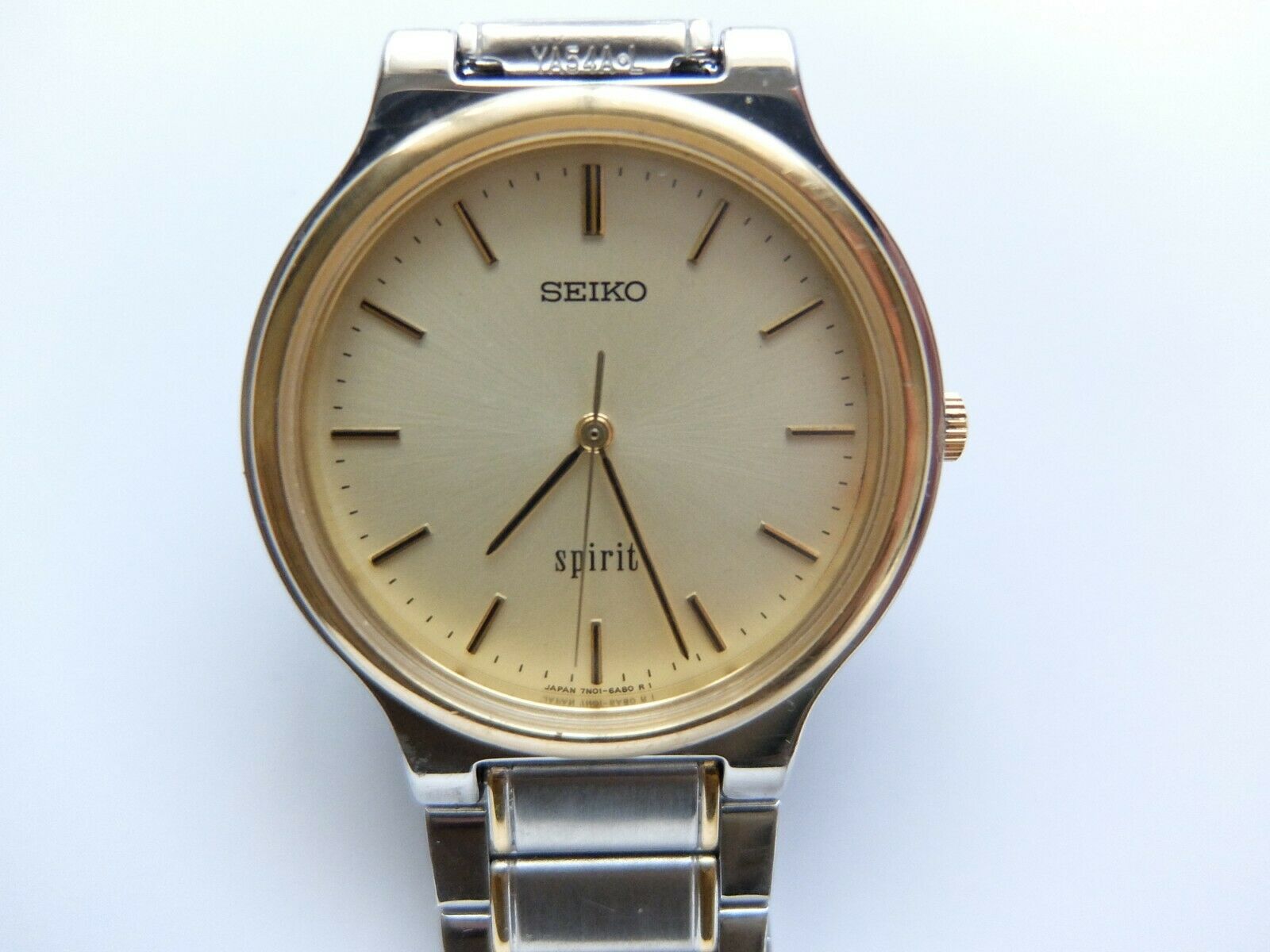 SEIKO SPIRIT 7N01-6A70 332353 Quartz Gold Dial Stainless steel