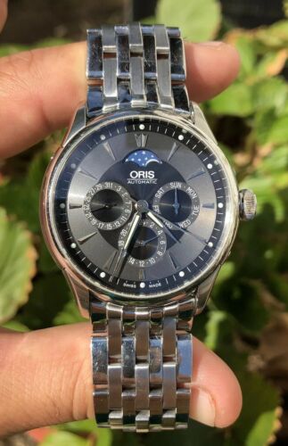 Oris Artelier Complication Automatic Moon Phase 7592 Black Dial