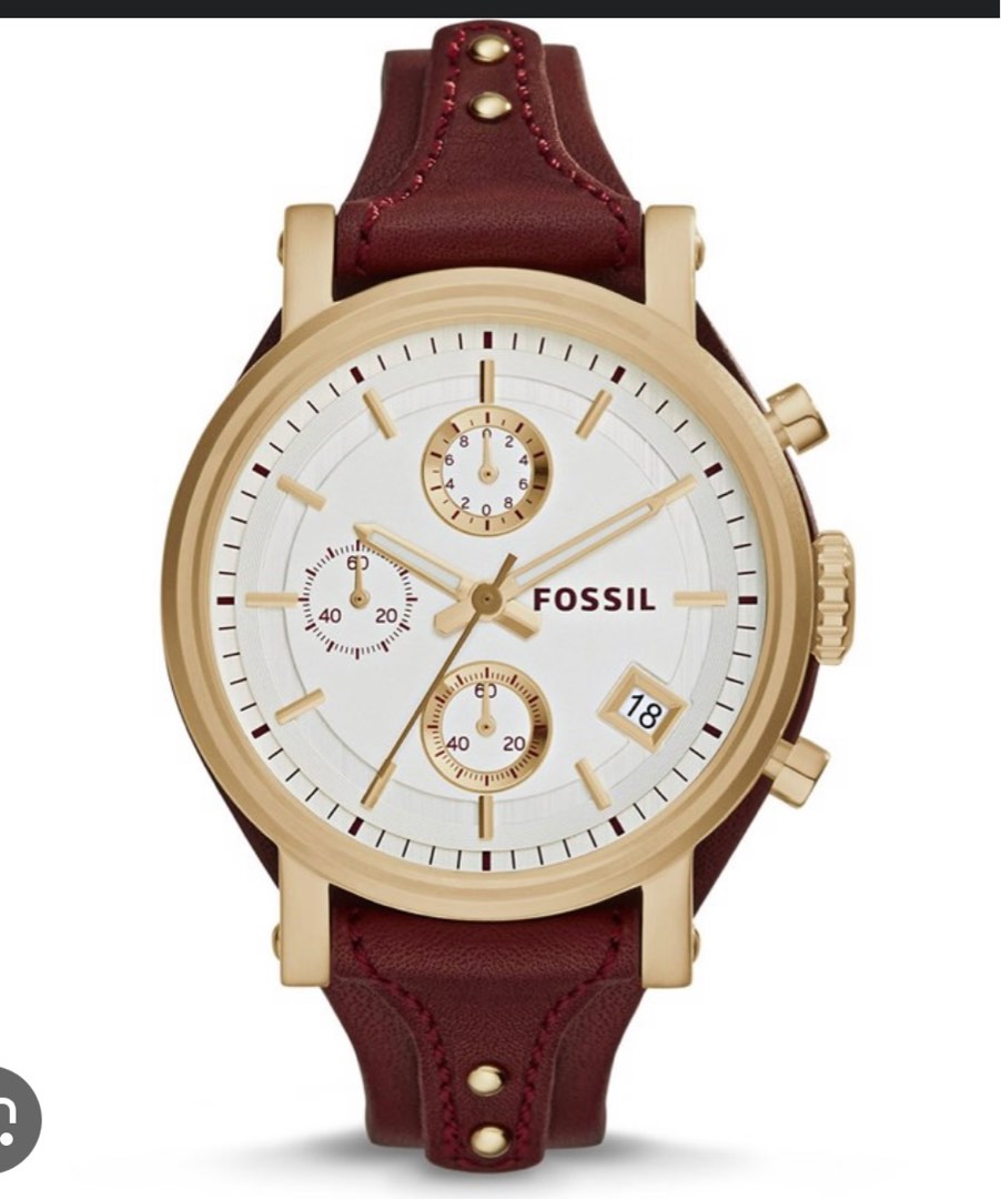 Selling preloved Fossil Original Boyfriend Chronograph Maroon