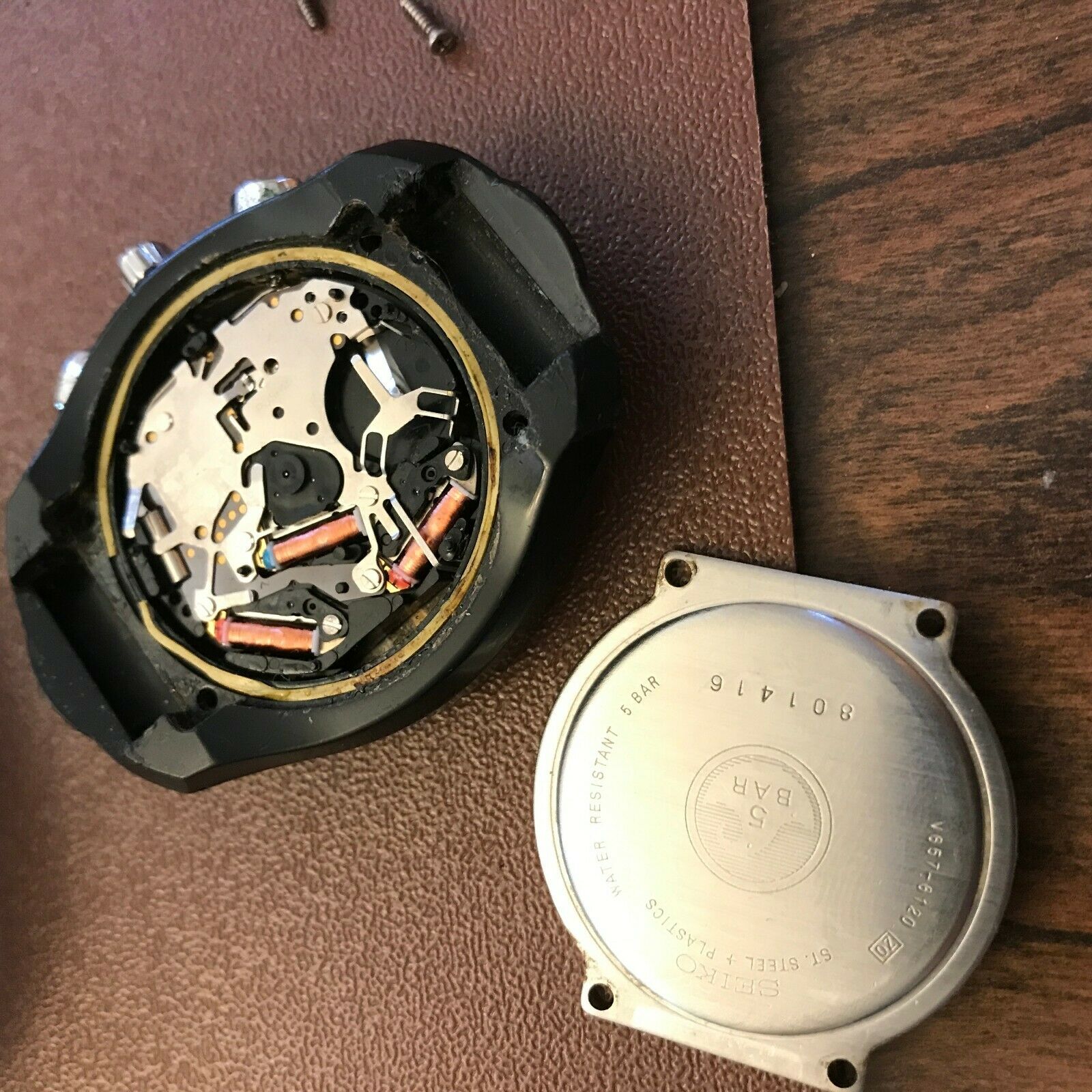 Super Rare Vintage Seiko V657-6120 50m WR Chronograph Quartz Men's
