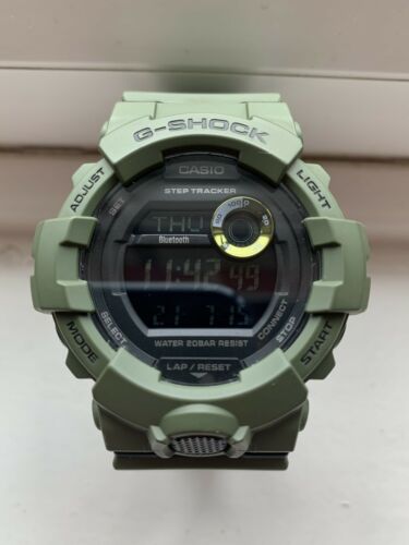 Mens Casio G Shock Step Tracker Bluetooth Watch Military Green Gbd 800 Vgc Fwo Watchcharts