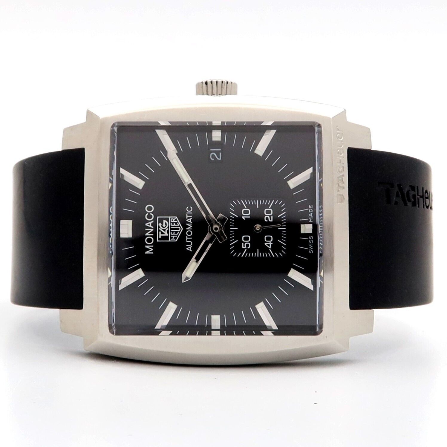 TAG Heuer WW2110 Monaco square automatic watch w/ black dial