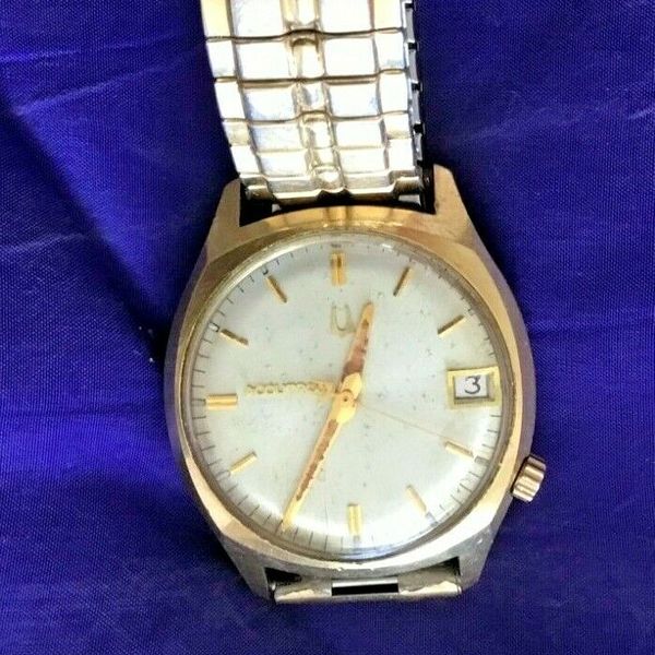 Vintage Bulova Accutron M9 (1969) 14KT GF Case / 10K GF Band Top Caps ...