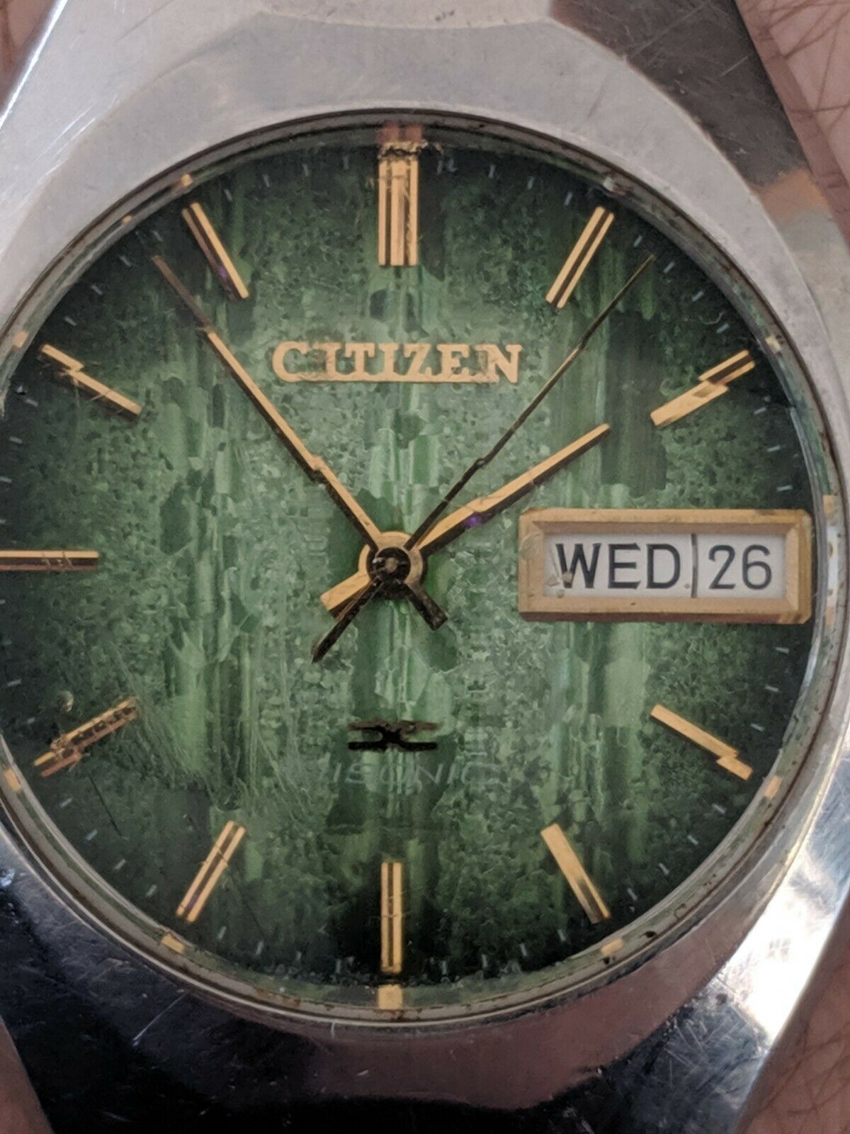 Vintage '74 Citizen HiSonic 3701 Tuning Fork Watch, Works, Orig