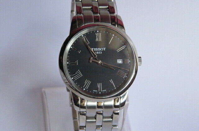 Original Swiss Made TISSOT Classic Quartz Black Dial Watch Model