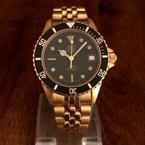 Tag Heuer 1000 Professional Vintage Watch Wolf Of Wall Street Rare Gold  Plated