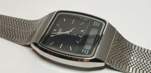 Vintage Citizen Ana-Digi Quarz Alarm Chronograph Ref.4-098668 TA Edelstahl  | WatchCharts Marketplace