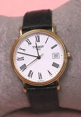 Gents TISSOT 1870 970 Black Leather Strap Quartz Wristwatch Spares