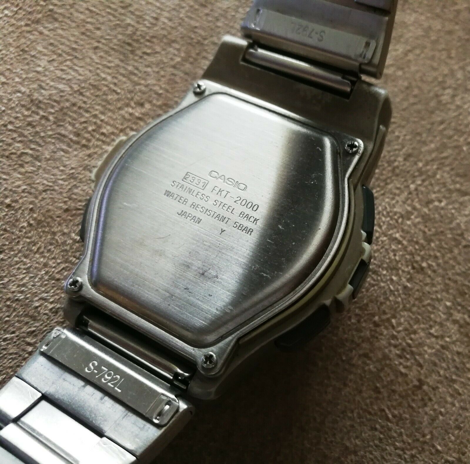 casio fkt-2000 wave ceptor databank alarm chrono lcd watch japan 