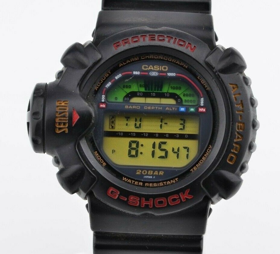 Vintage Casio G-Shock Sensor Alti-Baro Digital Watch DW-6500