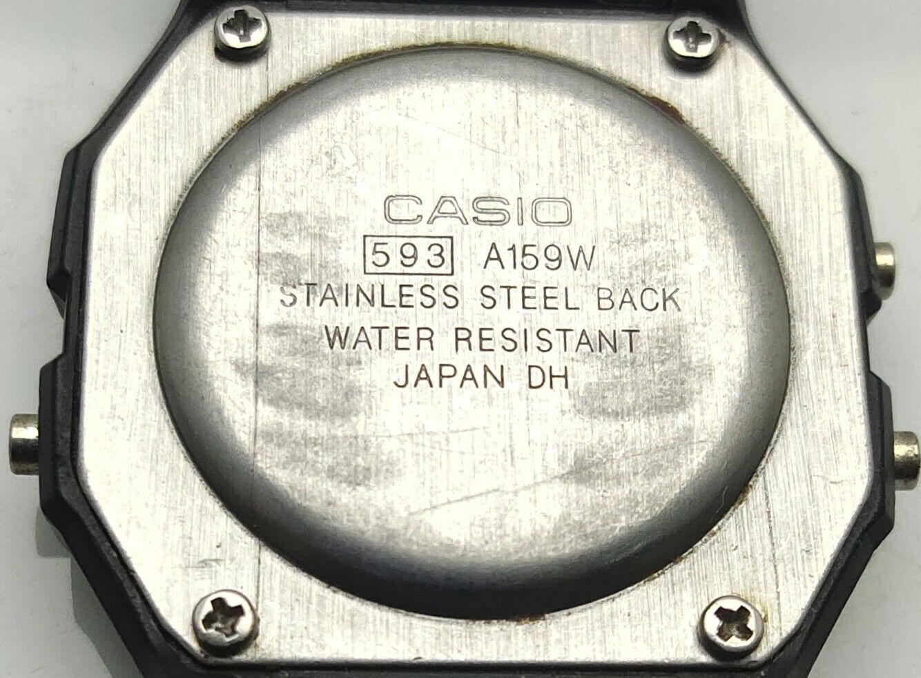 casio 593 a159w stainless steel back water resistant japan dh