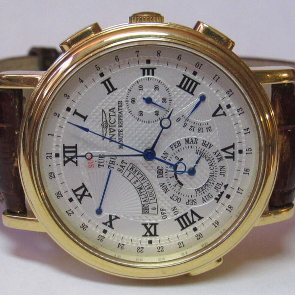 INVICTA 2731 PERPETUAL CALENDAR MINUTE REPEATER WATCH WORKING PERFECTLY NEW BATT WatchCharts Marketplace